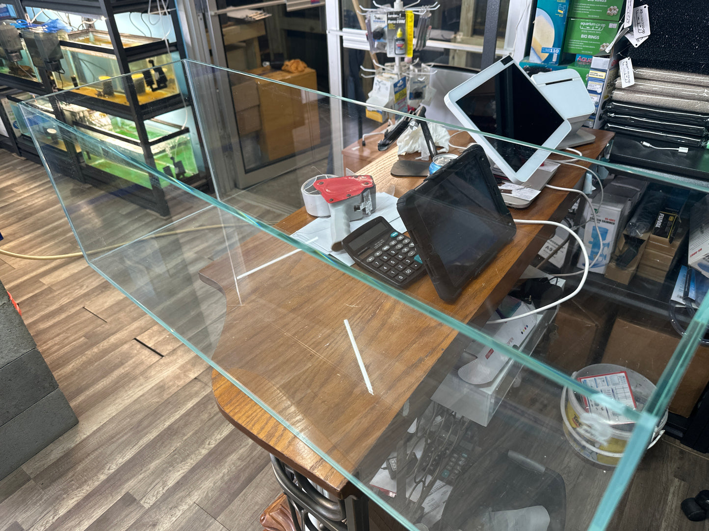 Long Low-Iron Rimless Aquarium - 22 Gallon (LIGHTLY USED)