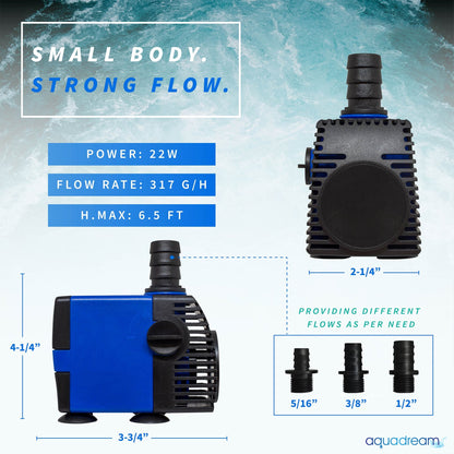300PCS Aqua Dream 320 GPH Water Pump Free shipping