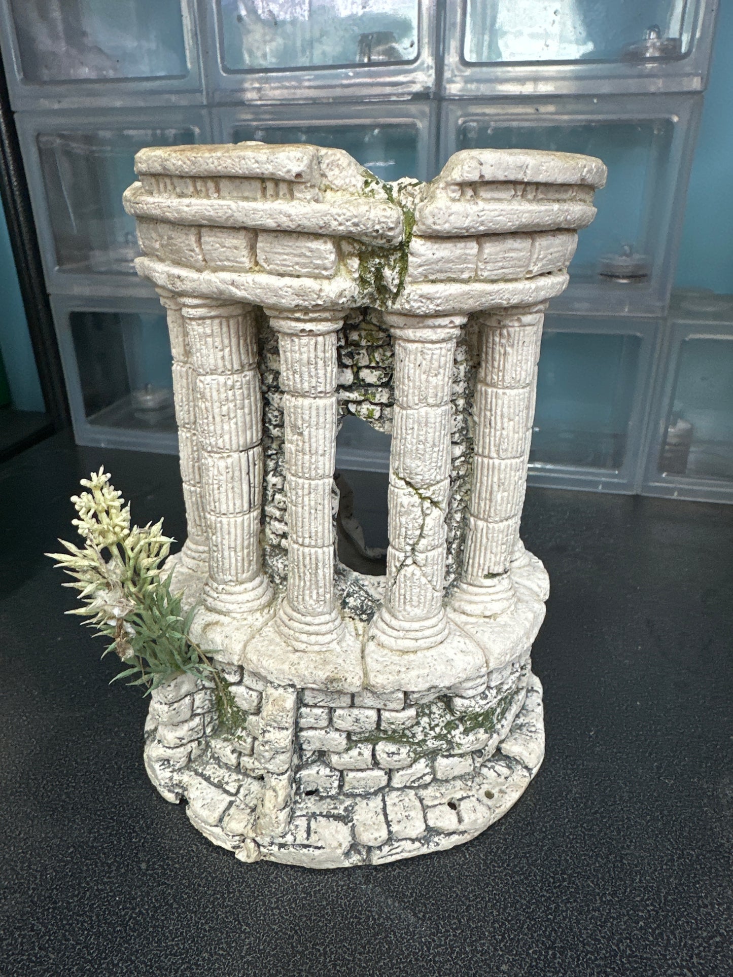 Ancient Ruins Roman Columns Ornament Decoration Aquarium Fish Tank 5" x 7"h