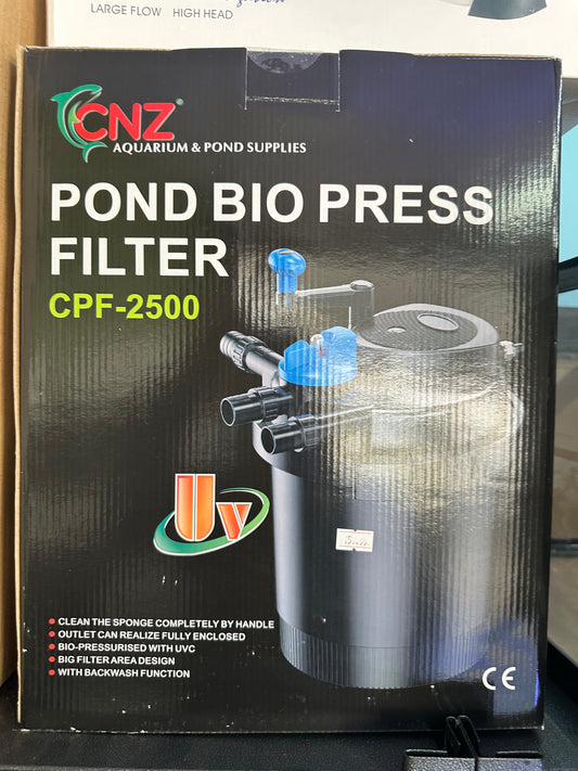 CNZ CPF-2500 Bio Pressure Pond Filter with 13w Clarifier with 1200 GPH Pump, Up to 1600 Gallon