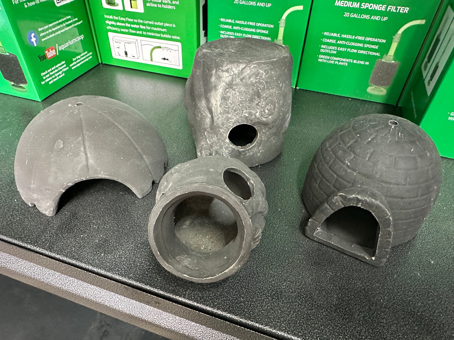 Aquarium Cave SET of 4
