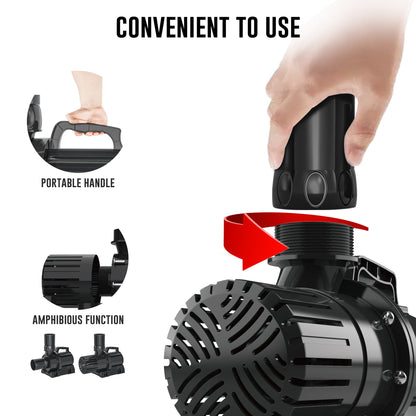 6870 GPH External & Submersible Water Pump 400W Variable Frequency with External Controller