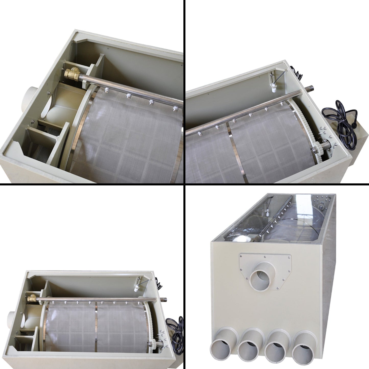 Pond Submerged Macro Drum Filter 60 Tons 16,100 GPH
