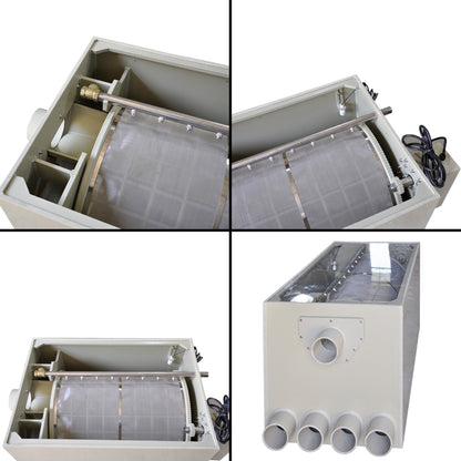 Pond Submerged Macro Drum Filter 60 Tons 16,100 GPH