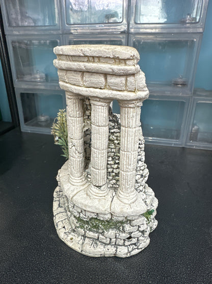 Ancient Ruins Roman Columns Ornament Decoration Aquarium Fish Tank 5" x 7"h