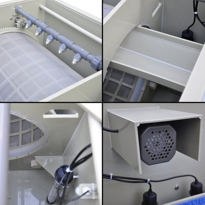 Macro Drum Pond Filter with Filter Media, Integrated Filtration Equipment, 50 Tons 13400 GPH Heavy duty Filter Media