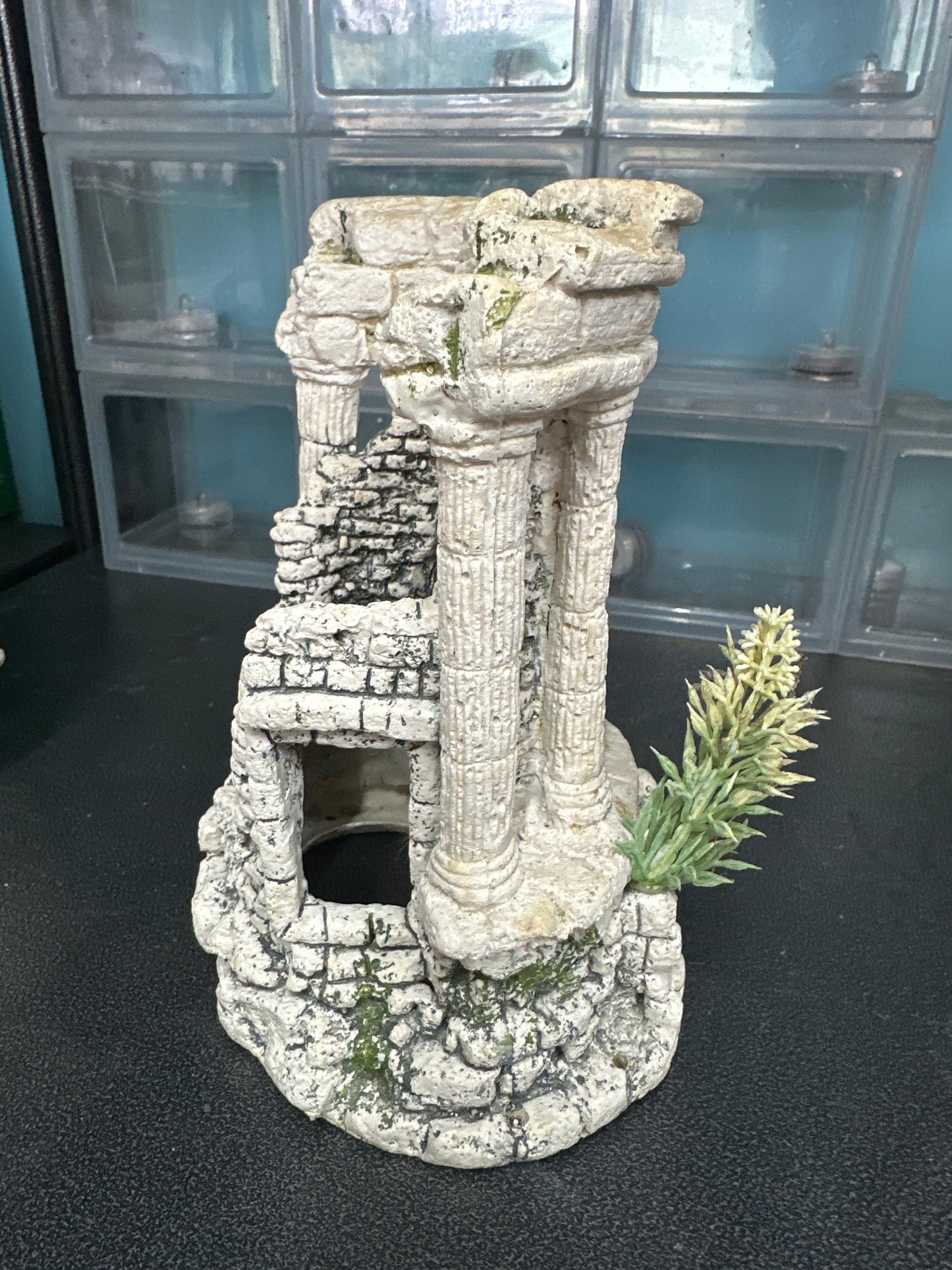 Ancient Ruins Roman Columns Ornament Decoration Aquarium Fish Tank 5" x 7"h
