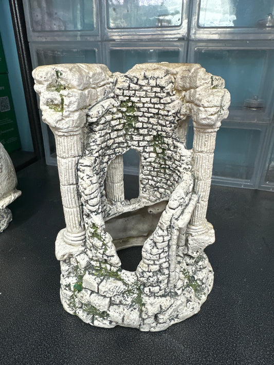 Ancient Ruins Roman Columns Ornament Decoration Aquarium Fish Tank 5" x 7"h