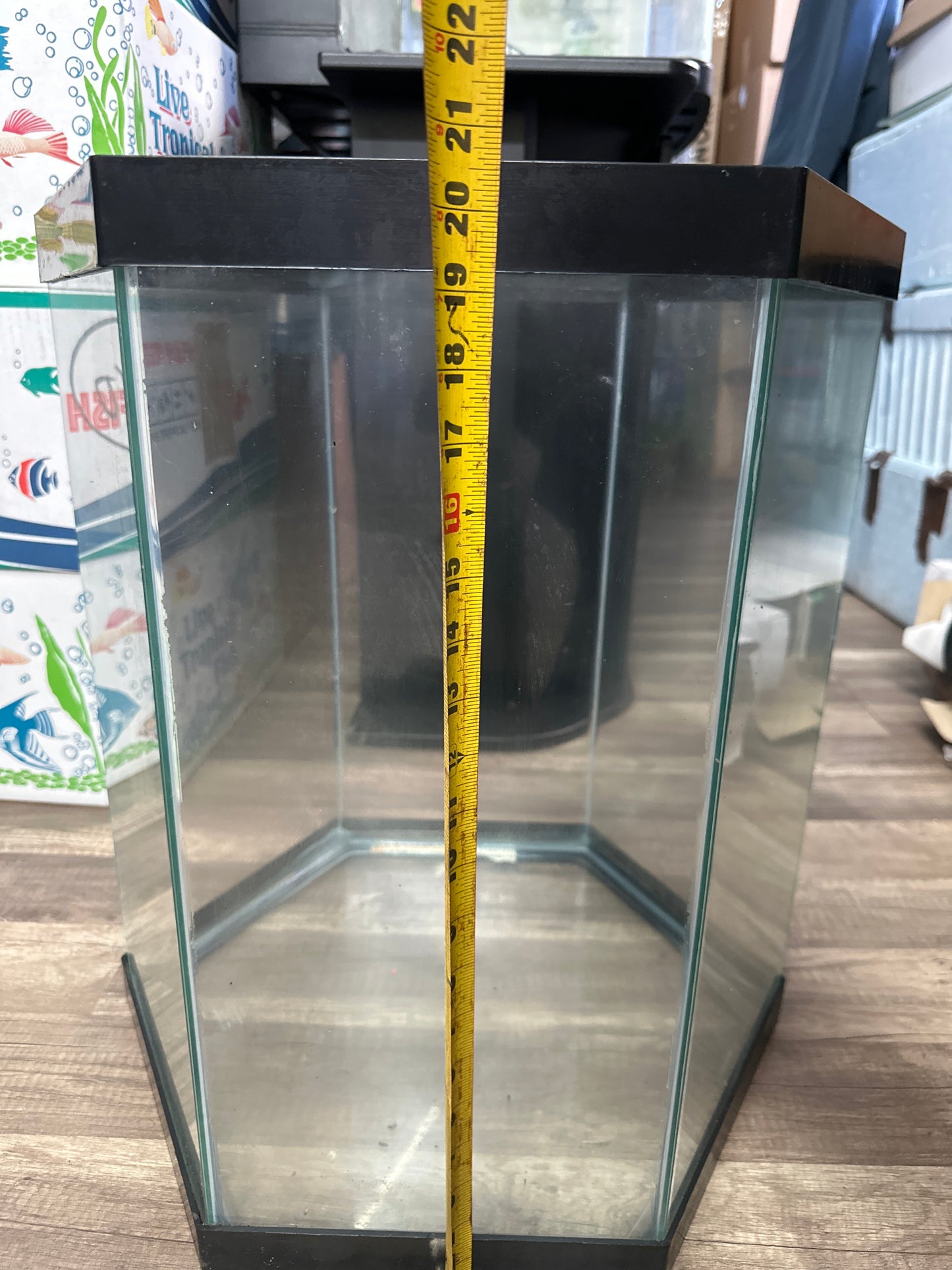 Hexagon Aquarium Tank Large USED