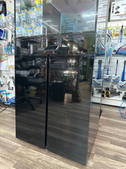JBJ 45 Gallon Rimless Saltwater Aquarium with Stand RF-45 (lightly USED) (BLACK STAND)