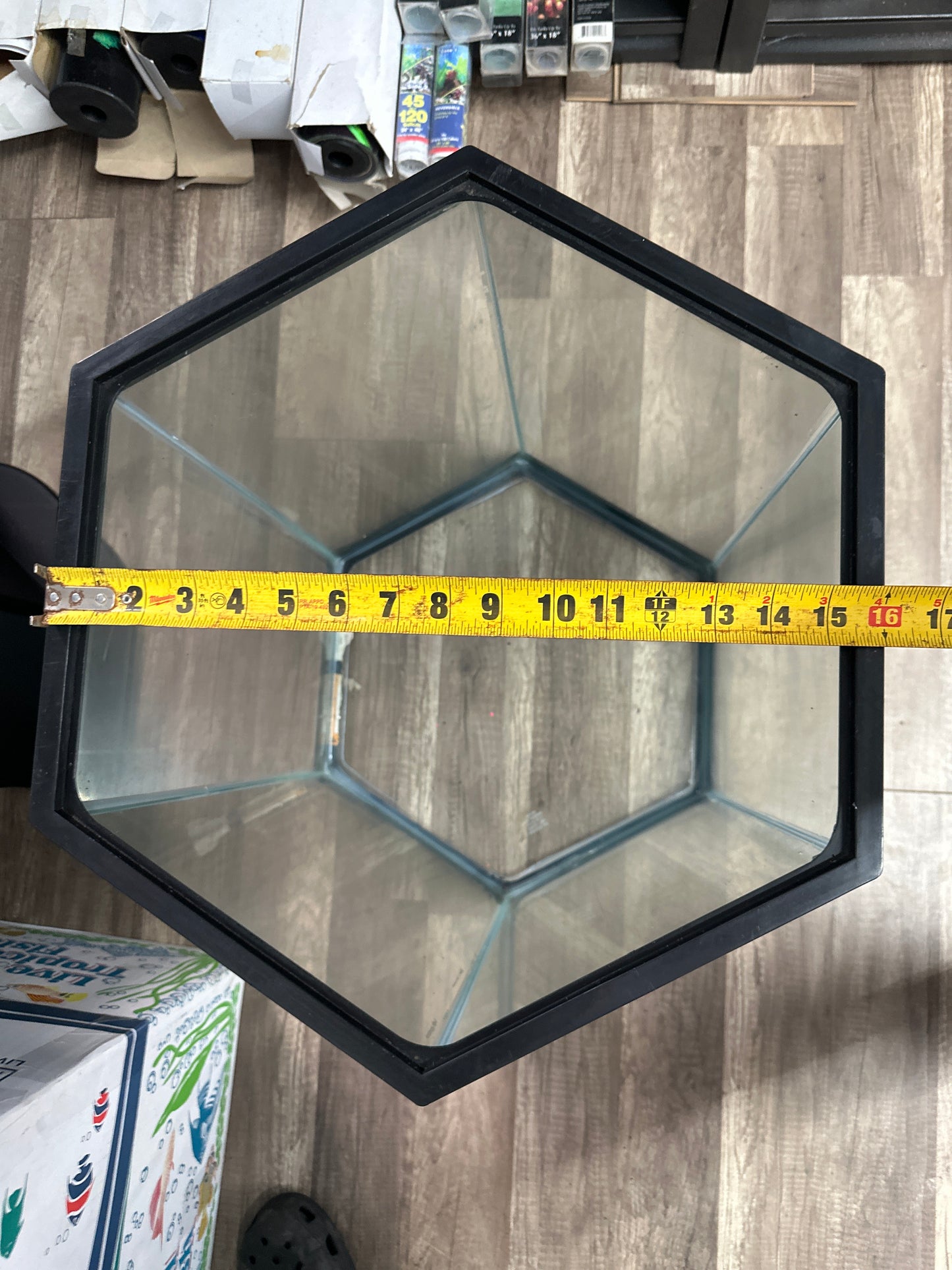 Hexagon Aquarium Tank Large USED