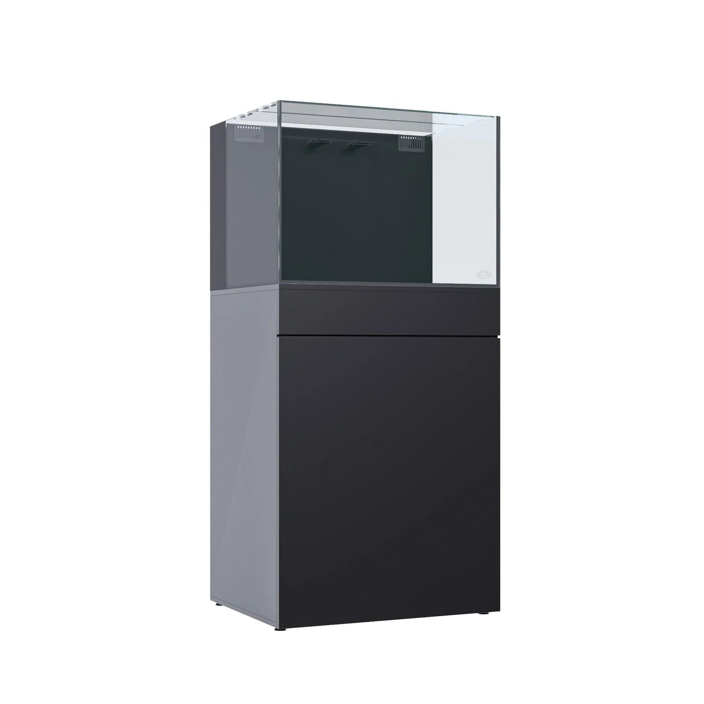 JBJ 45 Gallon Rimless Saltwater Aquarium with Stand RF-45 (lightly USED) (BLACK STAND)