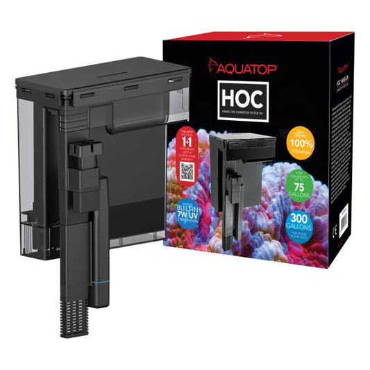 AQUATOP HC300-UV 300 GPH Hang-on Canister Filter w/ 7W UV Sterilizer